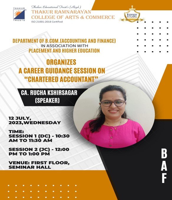 BAF Event : "Career guidance session on Chartered Accountant"