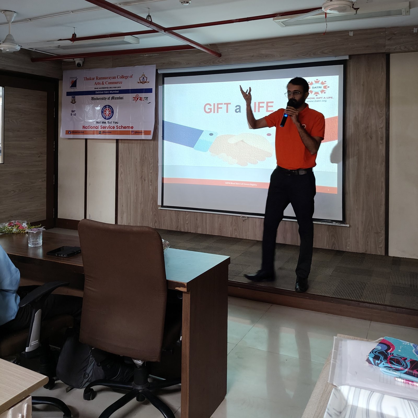 Life-Saving Initiative: NSS Unit Conducts Blood Stem Cell Donor Registration Seminar in Collaboration with DATRI